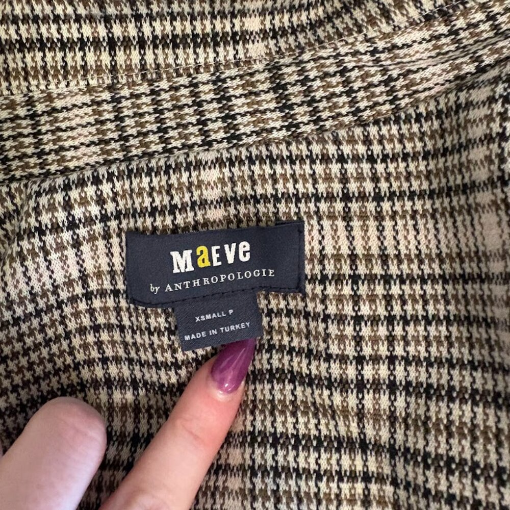 Anthropologie Maeve Collegiate Knit Blazer XSP - Picture 5 of 5